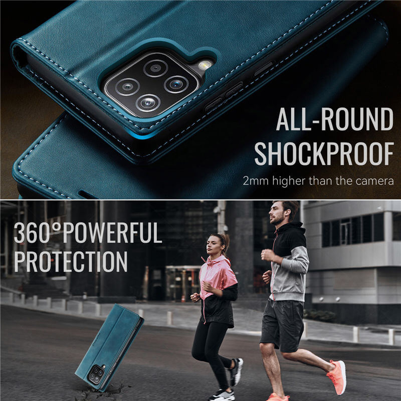 CaseMe Samsung Galaxy A12 5G Magnetic Wallet Case with RFID Blocking