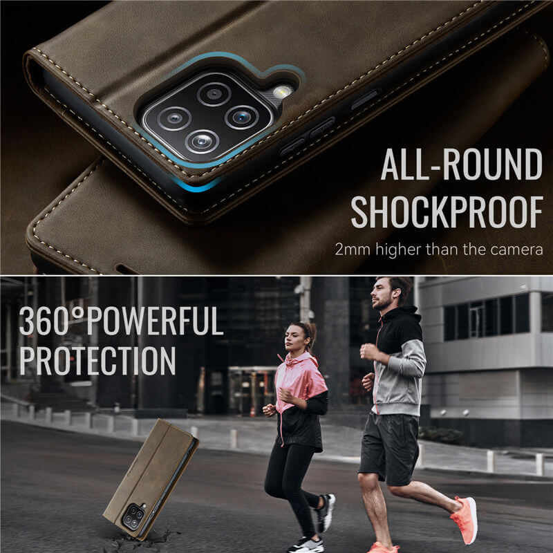 CaseMe Samsung Galaxy A12 5G Magnetic Wallet Case with RFID Blocking