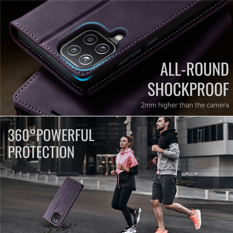 CaseMe Samsung Galaxy A12 5G Magnetic Wallet Case with RFID Blocking