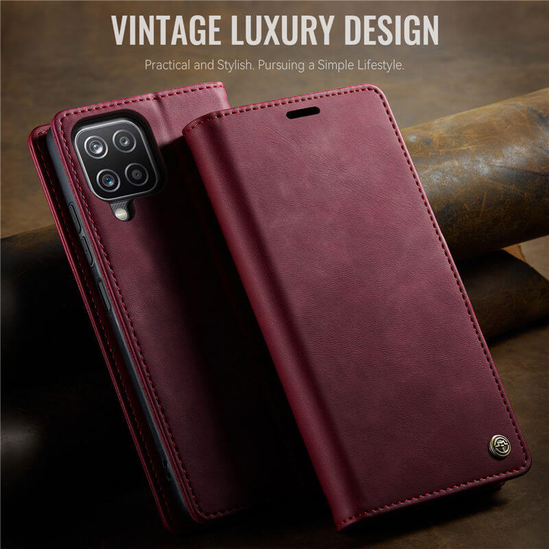 CaseMe Samsung Galaxy A12 5G Magnetic Wallet Case with RFID Blocking