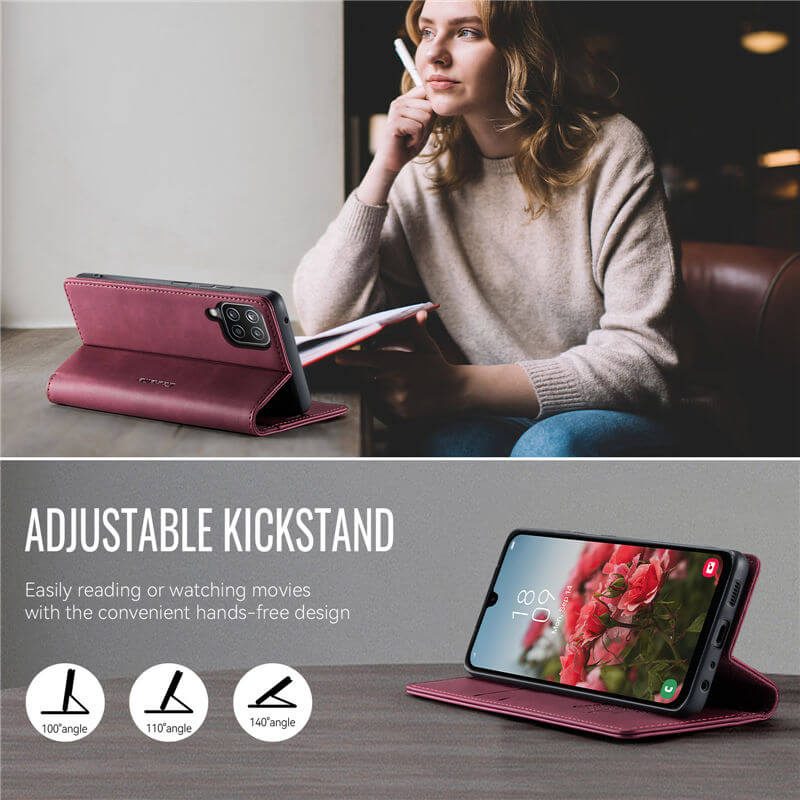 CaseMe Samsung Galaxy A12 5G Magnetic Wallet Case with RFID Blocking