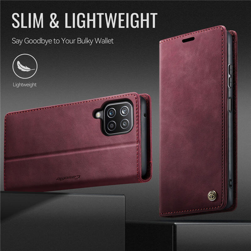 CaseMe Samsung Galaxy A12 5G Magnetic Wallet Case with RFID Blocking