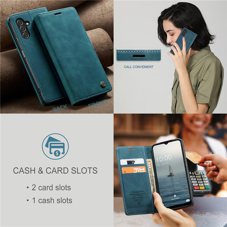 CaseMe Samsung Galaxy A13 5G Wallet Magnetic Case Blue