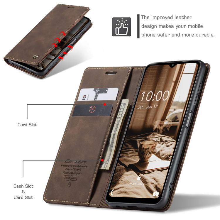 CaseMe Samsung Galaxy A13 5G Wallet Magnetic Case Coffee