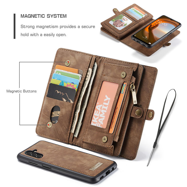 CaseMe Samsung Galaxy A13 5G Multi-slot Wallet Case Coffee