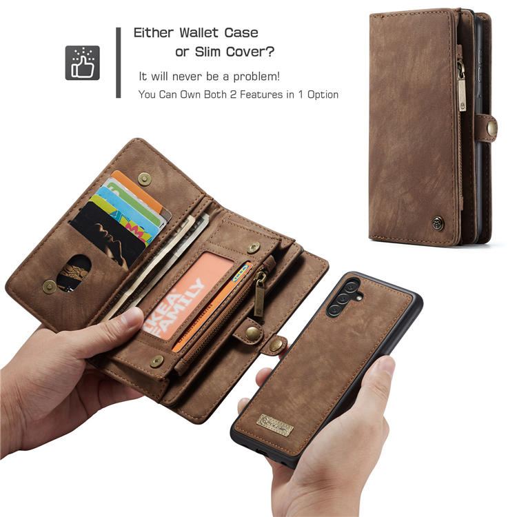 CaseMe Samsung Galaxy A13 5G Multi-slot Wallet Case Coffee