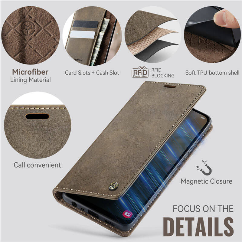 CaseMe Samsung Galaxy A13 5G Magnetic Wallet Case with RFID Blocking