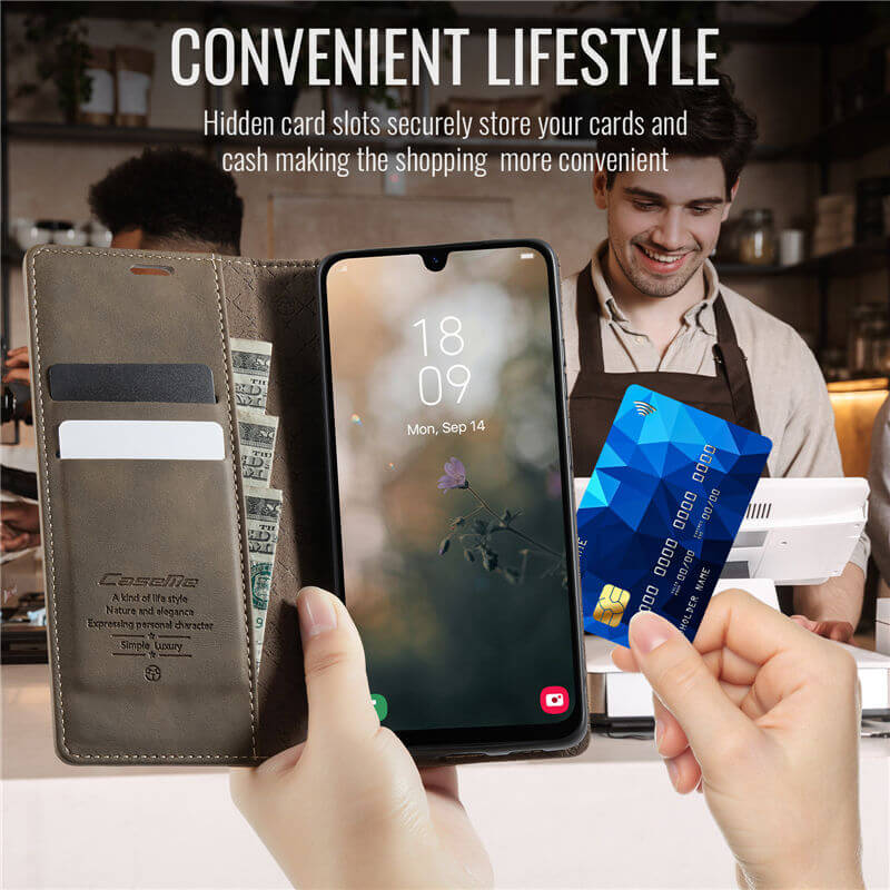 CaseMe Samsung Galaxy A13 5G Magnetic Wallet Case with RFID Blocking