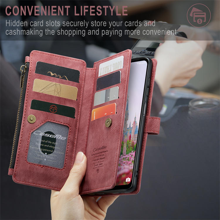 CaseMe Samsung Galaxy A13 5G Wallet Kickstand Case Red