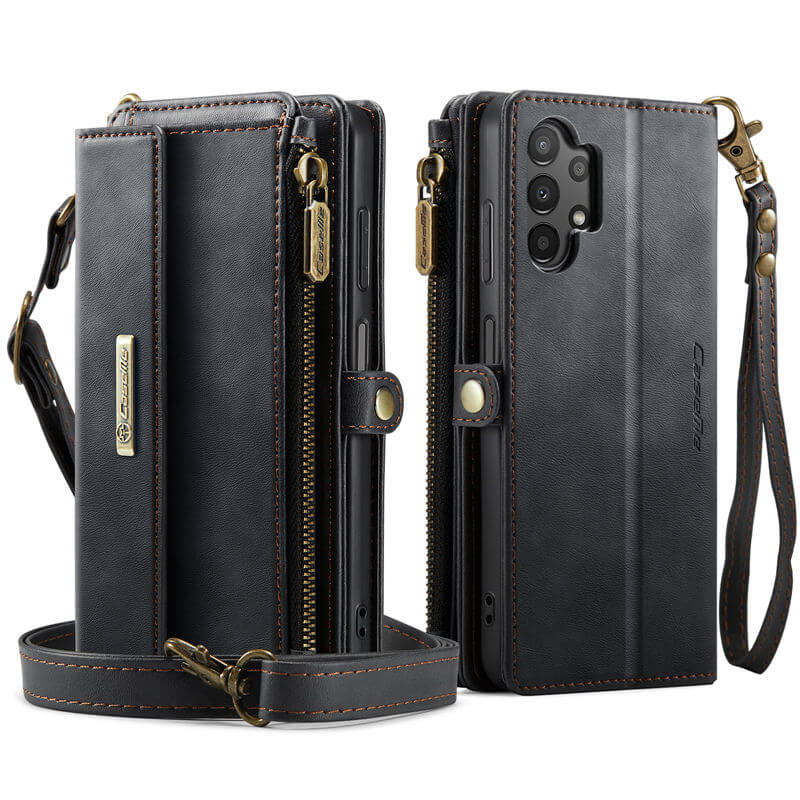 CaseMe Samsung Galaxy A13 4G/5G Wallet Case – RFID Blocking, 9 Card Slots, Crossbody Strap