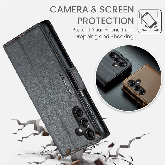 CaseMe Samsung Galaxy A14 Wallet RFID Blocking Magnetic Buckle Case