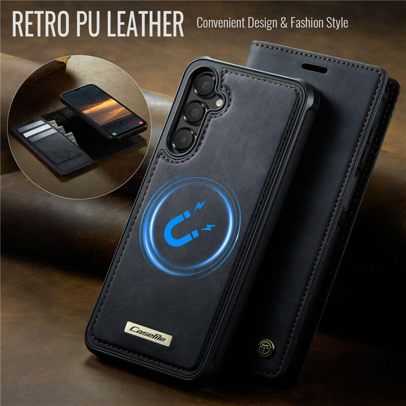CaseMe Samsung Galaxy A14 2-in-1 Magnetic Wallet Case with RFID Blocking