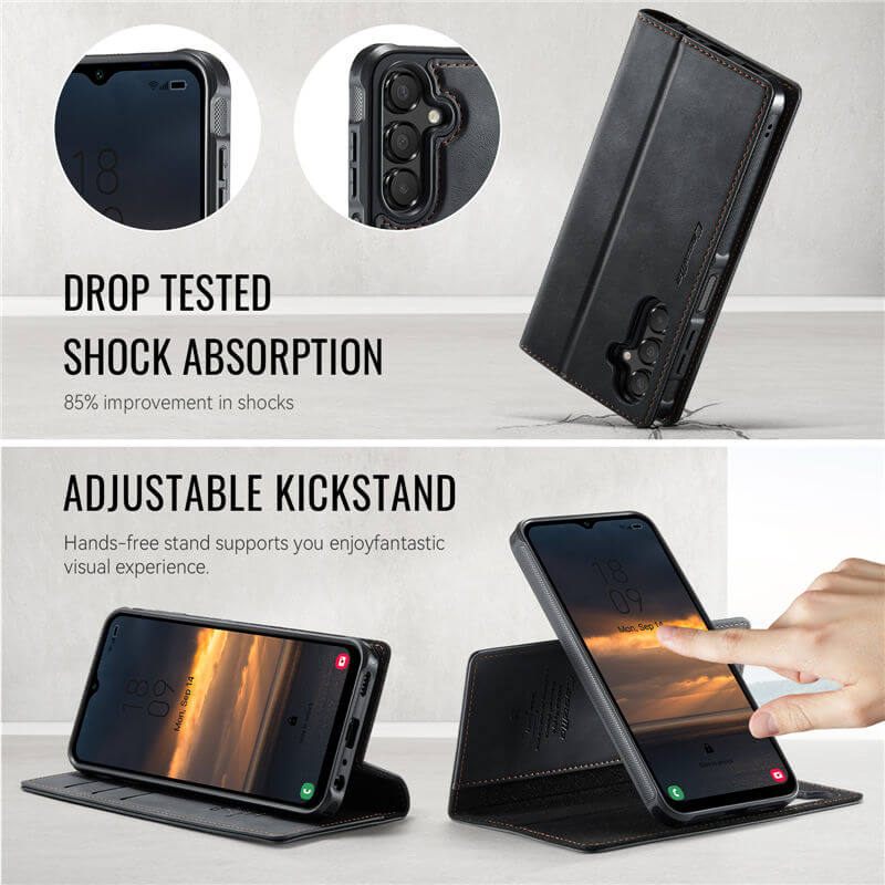 CaseMe Samsung Galaxy A14 2-in-1 Magnetic Wallet Case with RFID Blocking