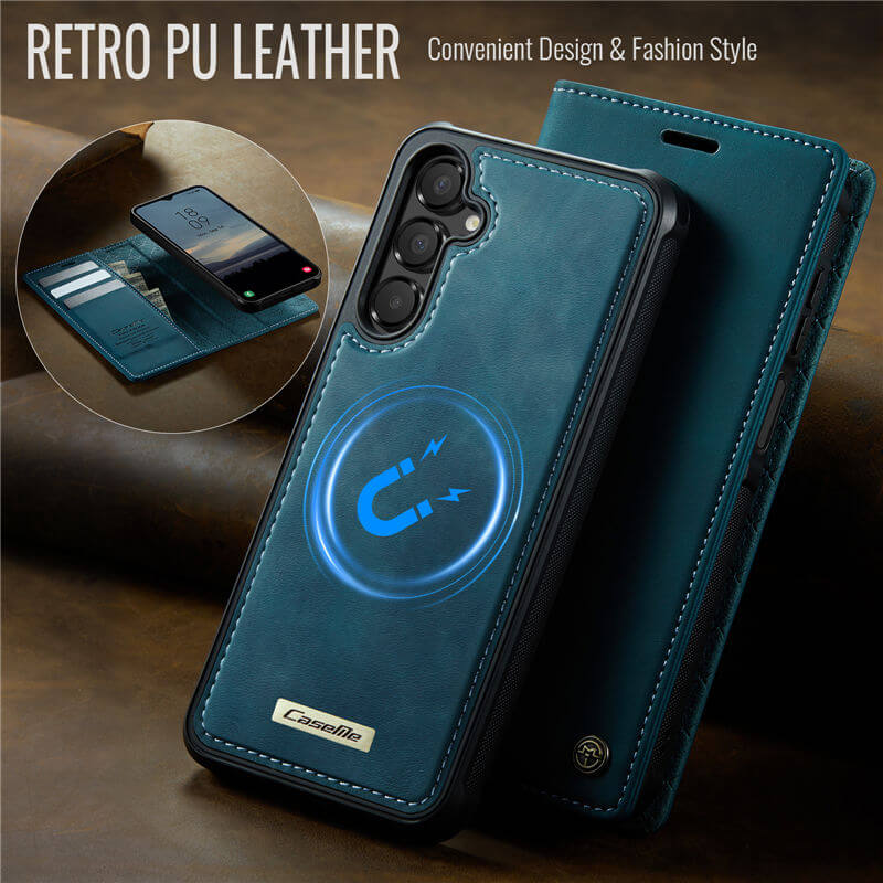 CaseMe Samsung Galaxy A14 2-in-1 Magnetic Wallet Case with RFID Blocking