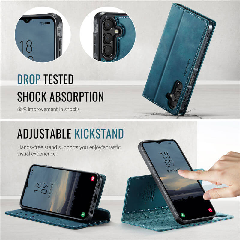 CaseMe Samsung Galaxy A14 2-in-1 Magnetic Wallet Case with RFID Blocking