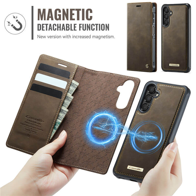 CaseMe Samsung Galaxy A14 2-in-1 Magnetic Wallet Case with RFID Blocking