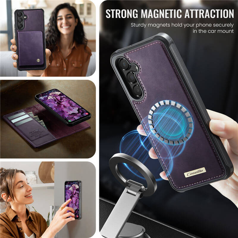 CaseMe Samsung Galaxy A14 2-in-1 Magnetic Wallet Case with RFID Blocking