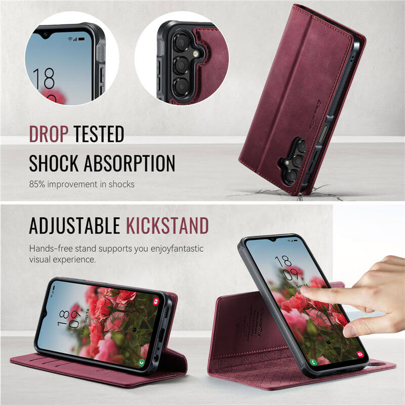 CaseMe Samsung Galaxy A14 2-in-1 Magnetic Wallet Case with RFID Blocking