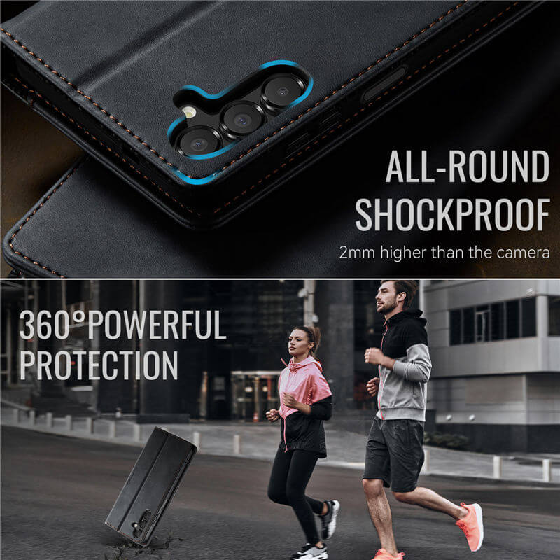 CaseMe Samsung Galaxy A14 Magnetic Wallet Case with RFID Blocking