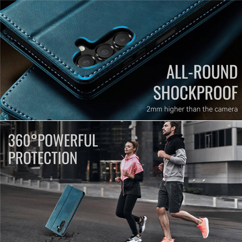 CaseMe Samsung Galaxy A14 Magnetic Wallet Case with RFID Blocking