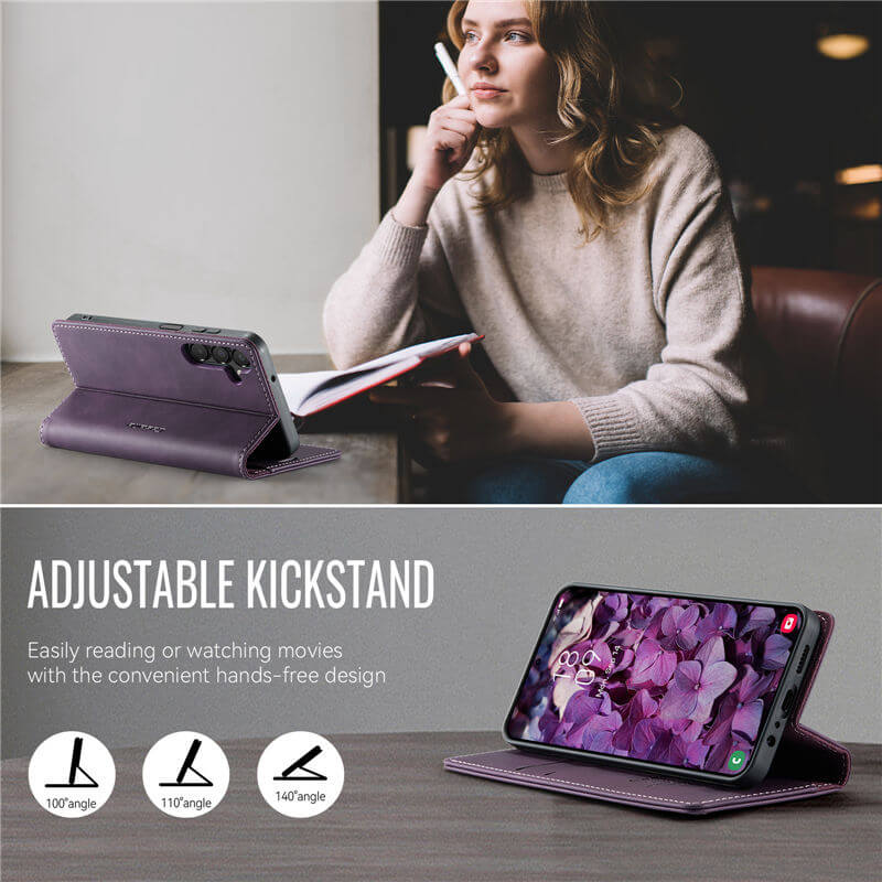 CaseMe Samsung Galaxy A14 Magnetic Wallet Case with RFID Blocking