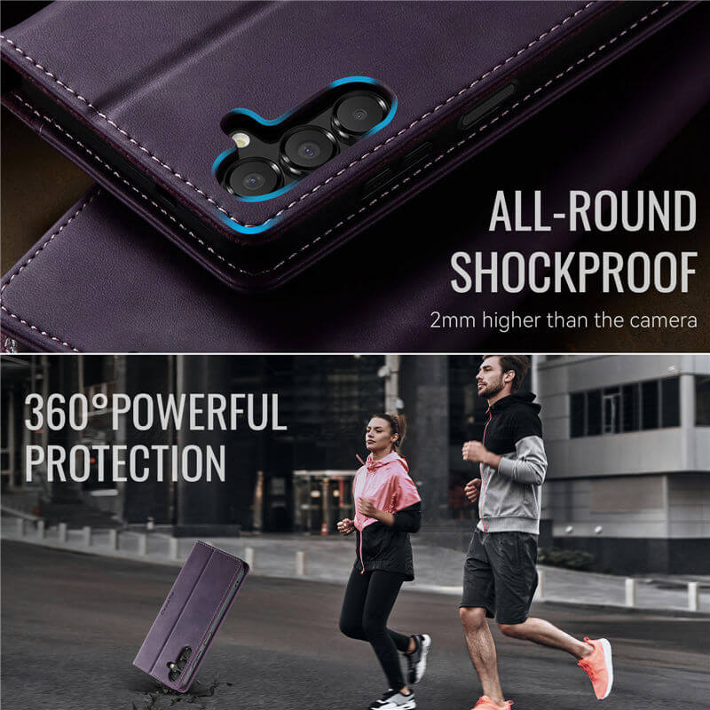 CaseMe Samsung Galaxy A14 Magnetic Wallet Case with RFID Blocking