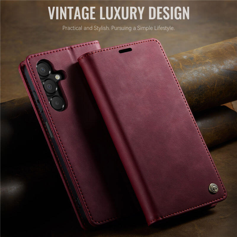 CaseMe Samsung Galaxy A14 Magnetic Wallet Case with RFID Blocking