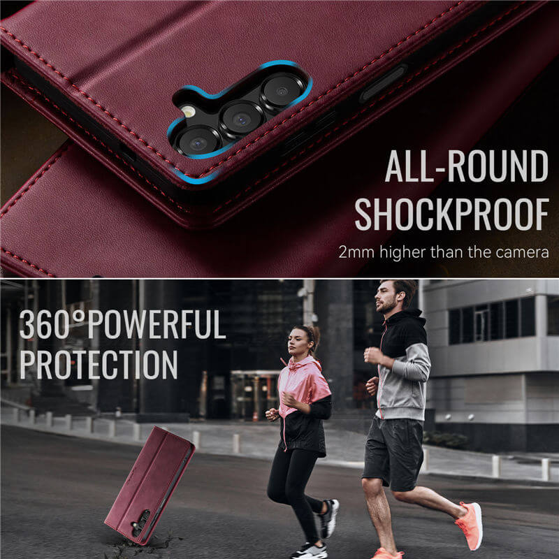 CaseMe Samsung Galaxy A14 Magnetic Wallet Case with RFID Blocking