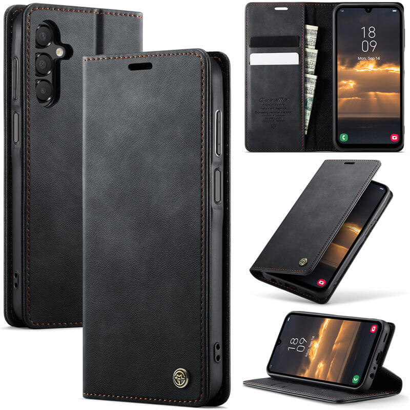 CaseMe Samsung Galaxy A15 Magnetic Wallet Case with RFID Blocking Black