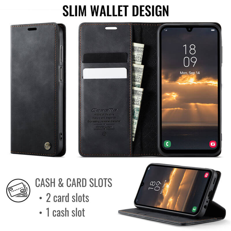 CaseMe Samsung Galaxy A15 Magnetic Wallet Case with RFID Blocking