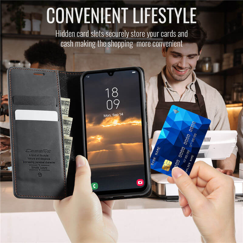 CaseMe Samsung Galaxy A15 Magnetic Wallet Case with RFID Blocking