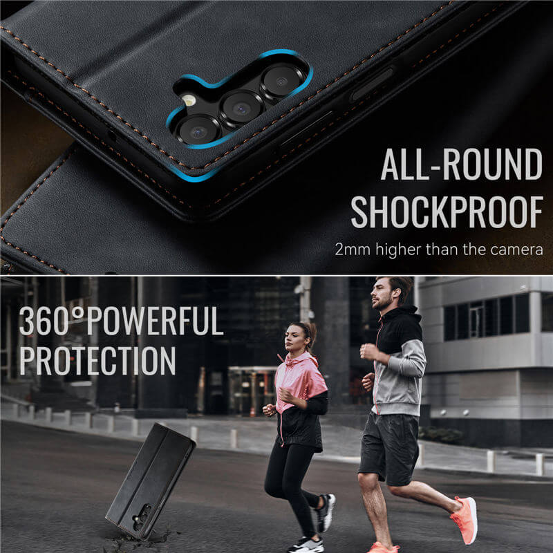 CaseMe Samsung Galaxy A15 Magnetic Wallet Case with RFID Blocking