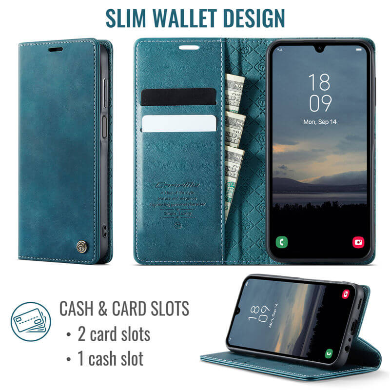CaseMe Samsung Galaxy A15 Magnetic Wallet Case with RFID Blocking