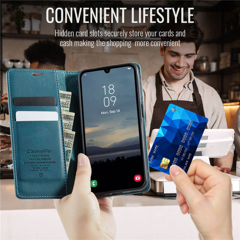 CaseMe Samsung Galaxy A15 Magnetic Wallet Case with RFID Blocking