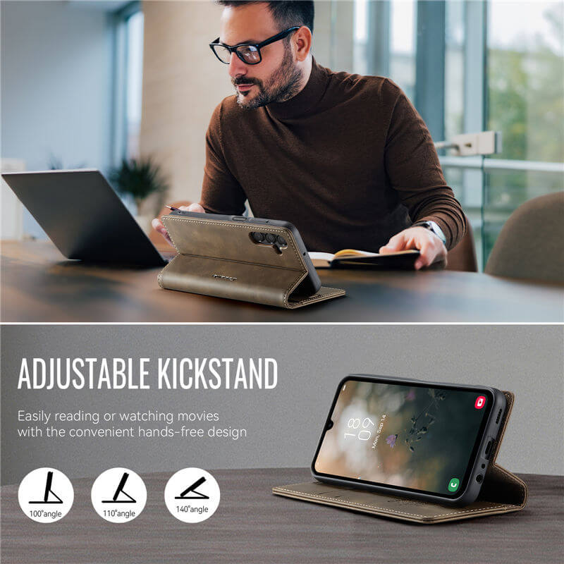 CaseMe Samsung Galaxy A15 Magnetic Wallet Case with RFID Blocking