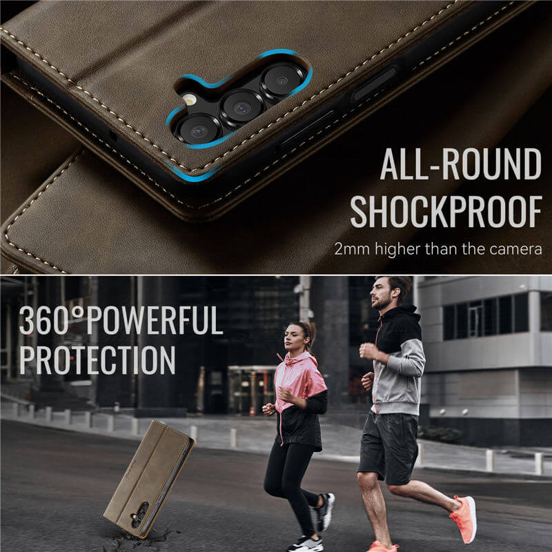 CaseMe Samsung Galaxy A15 Magnetic Wallet Case with RFID Blocking
