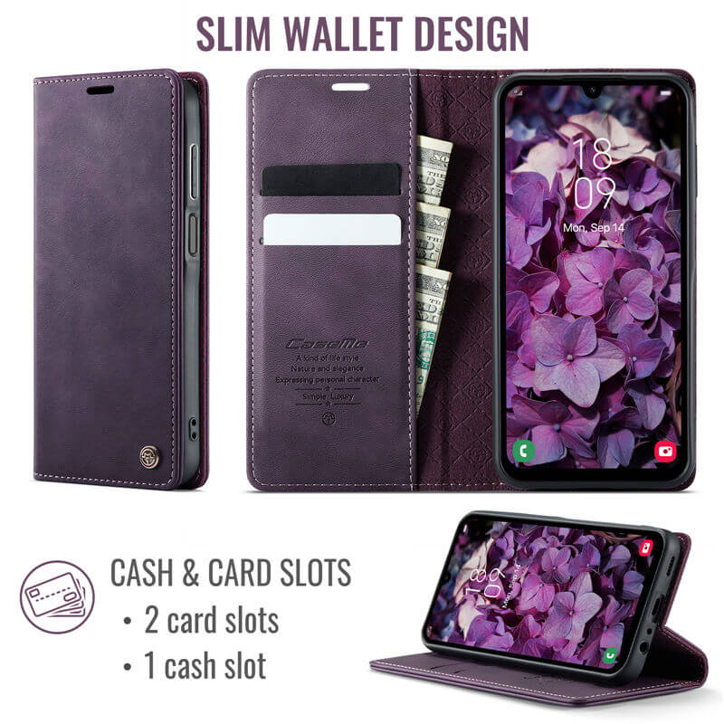 CaseMe Samsung Galaxy A15 Magnetic Wallet Case with RFID Blocking