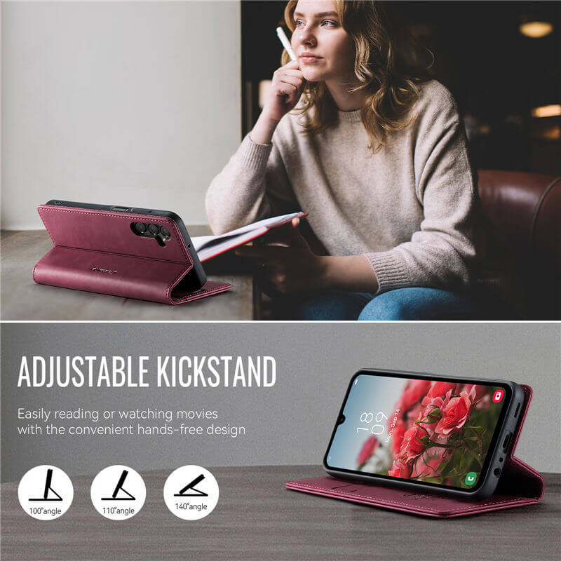 CaseMe Samsung Galaxy A15 Magnetic Wallet Case with RFID Blocking