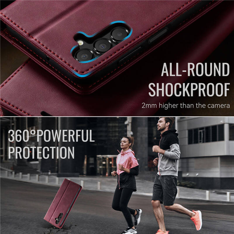 CaseMe Samsung Galaxy A15 Magnetic Wallet Case with RFID Blocking