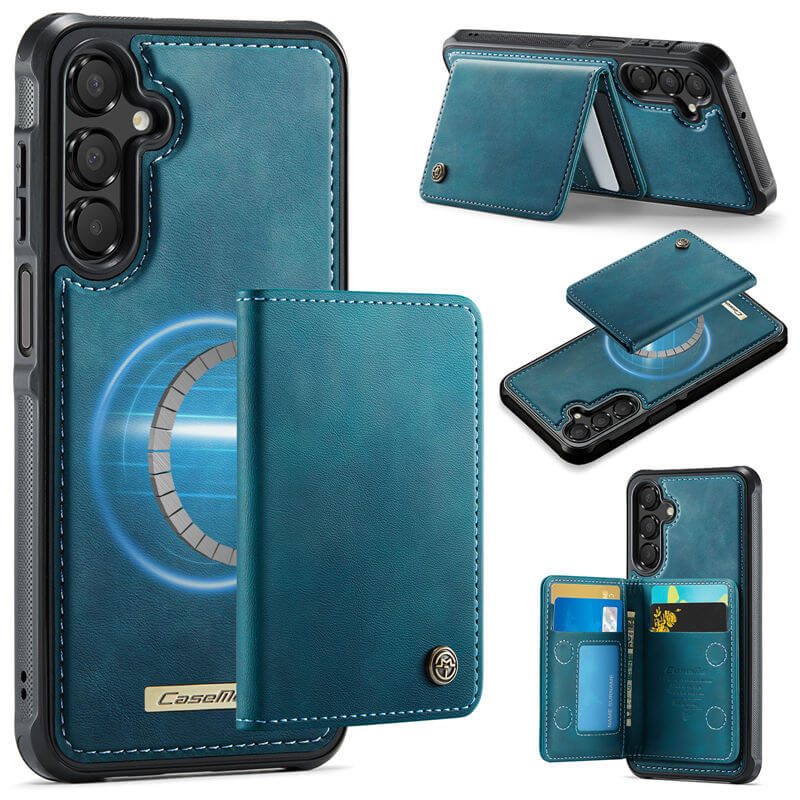 CaseMe Samsung Galaxy A15 Detachable Magnetic 2-in-1 Wallet Case with RFID Blocking - Blue