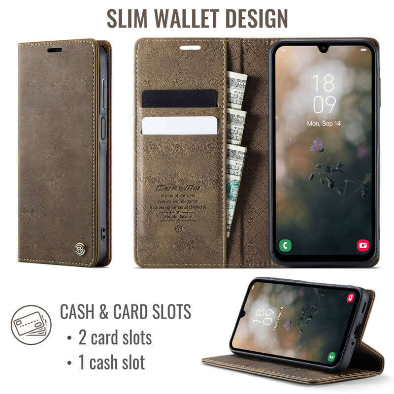 CaseMe Samsung Galaxy A16 5G Magnetic Wallet Case with RFID Blocking