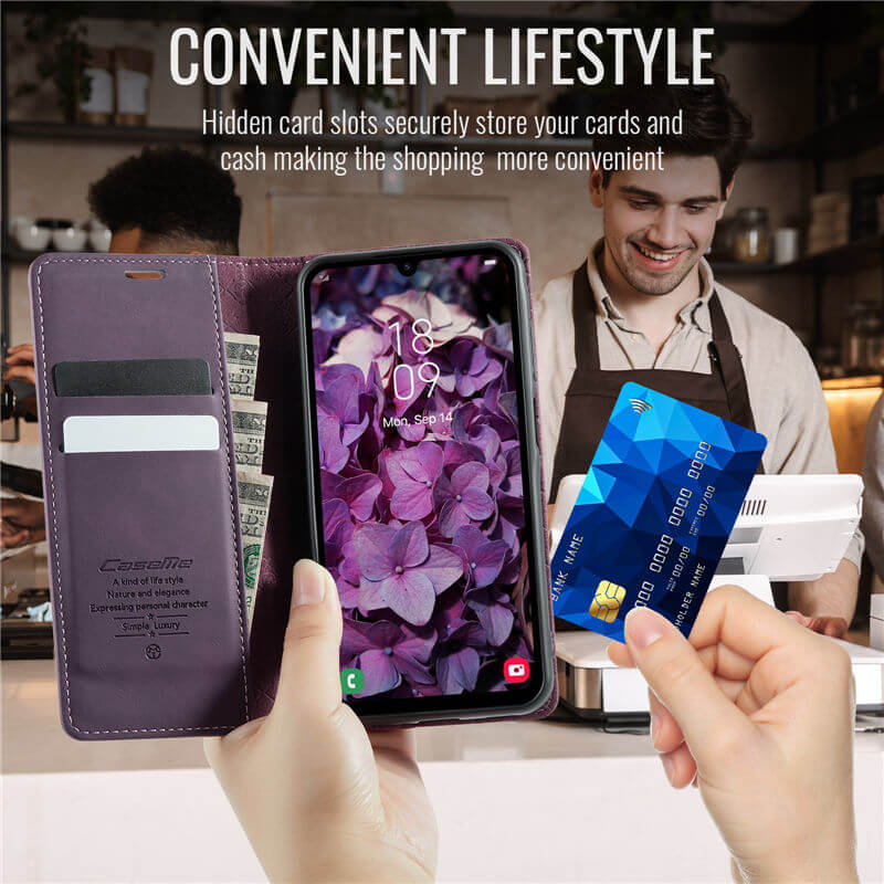 CaseMe Samsung Galaxy A16 5G Magnetic Wallet Case with RFID Blocking