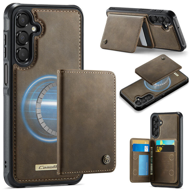 CaseMe Samsung Galaxy A16 5G Detachable Magnetic 2-in-1 Wallet Case with RFID Blocking - Coffee