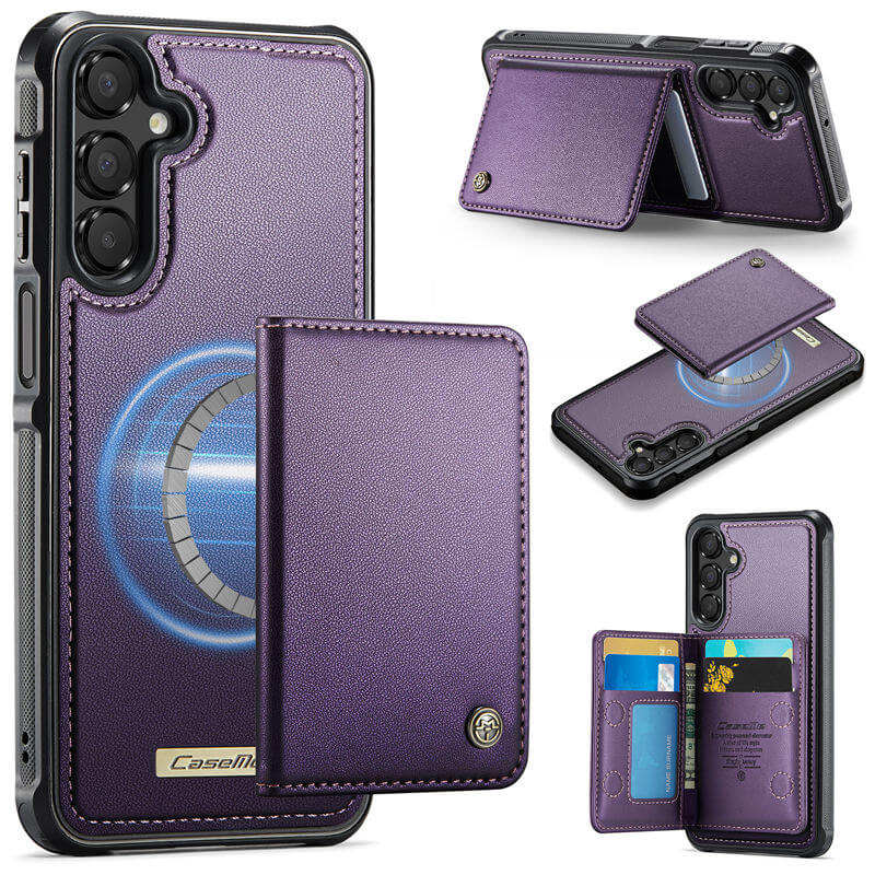 CaseMe Samsung Galaxy A16 5G Detachable Magnetic 2-in-1 Wallet Case with RFID Blocking - Purple