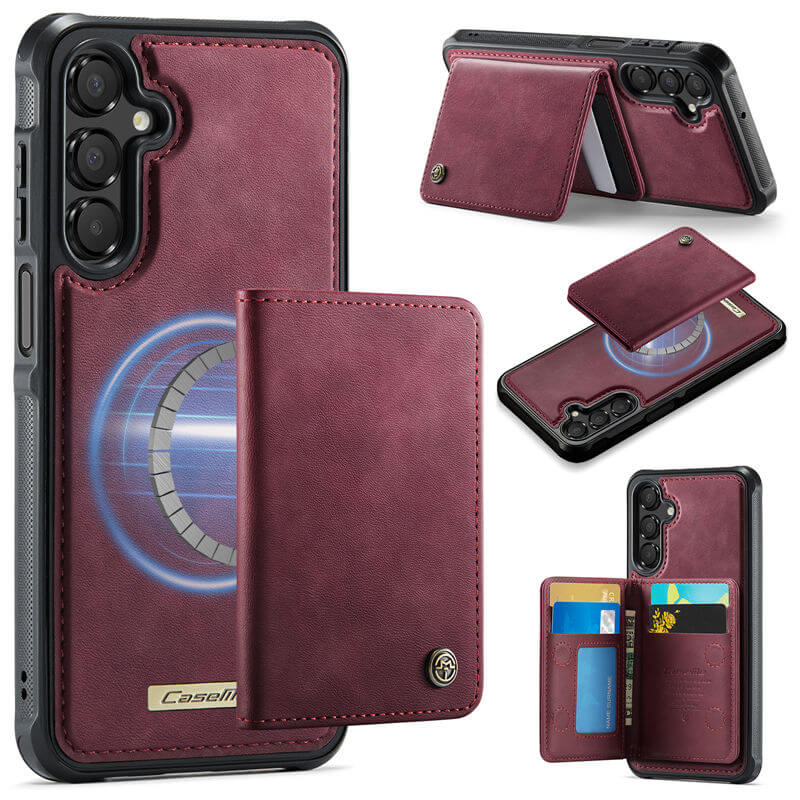 CaseMe Samsung Galaxy A16 5G Detachable Magnetic 2-in-1 Wallet Case with RFID Blocking - Red