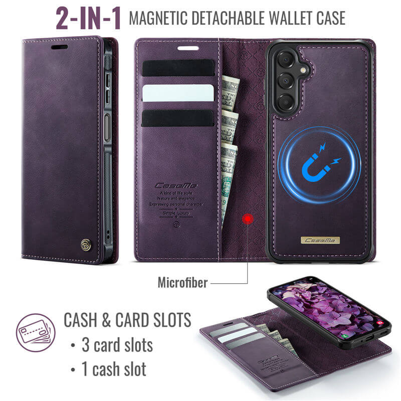CaseMe Samsung Galaxy A16 5G 2-in-1 Magnetic Wallet Case with RFID Blocking