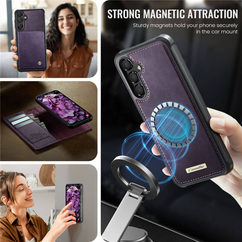 CaseMe Samsung Galaxy A16 5G 2-in-1 Magnetic Wallet Case with RFID Blocking
