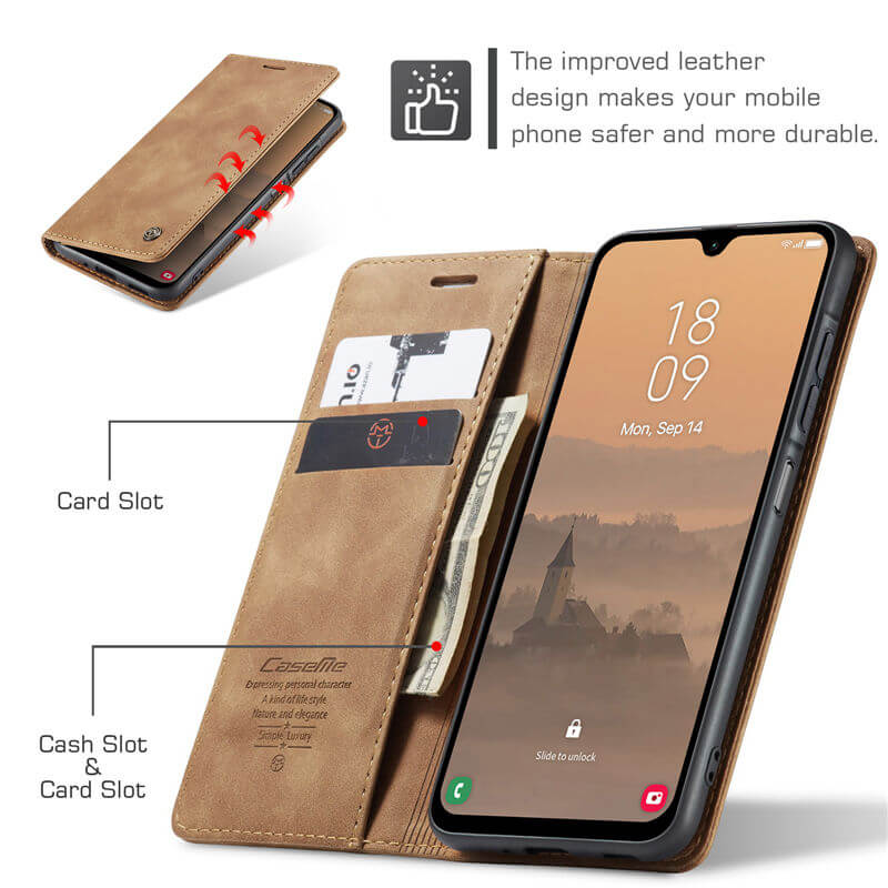 CaseMe Samsung Galaxy A17 Wallet Suede Leather Case