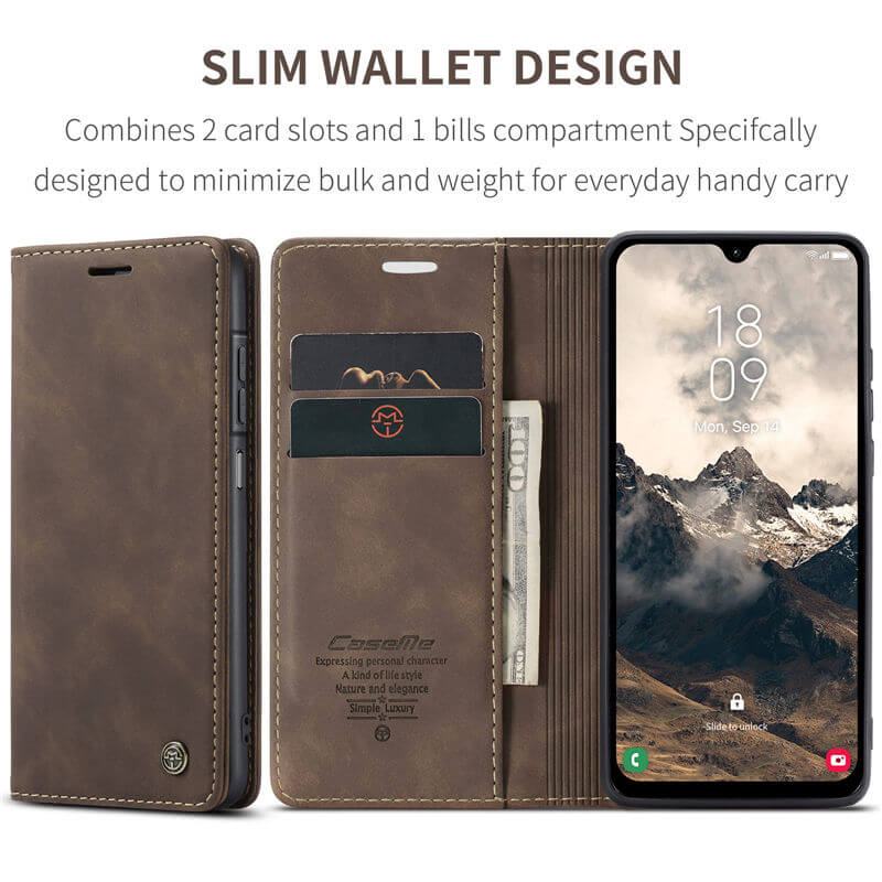 CaseMe Samsung Galaxy A17 Wallet Suede Leather Case