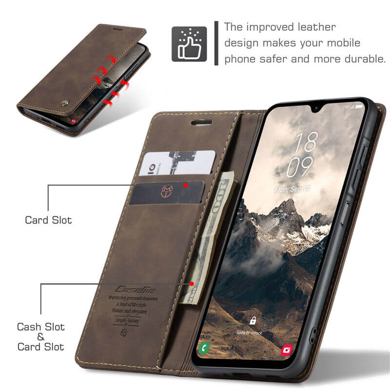 CaseMe Samsung Galaxy A17 Wallet Suede Leather Case